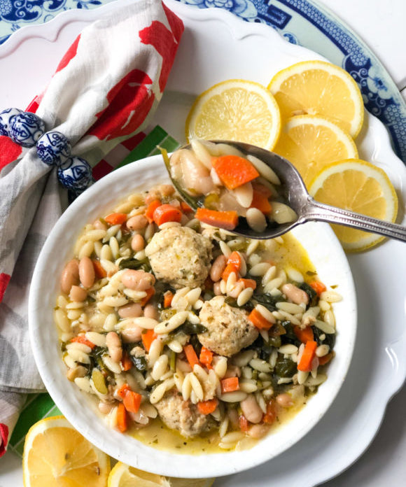 orzo chicken meatball soup