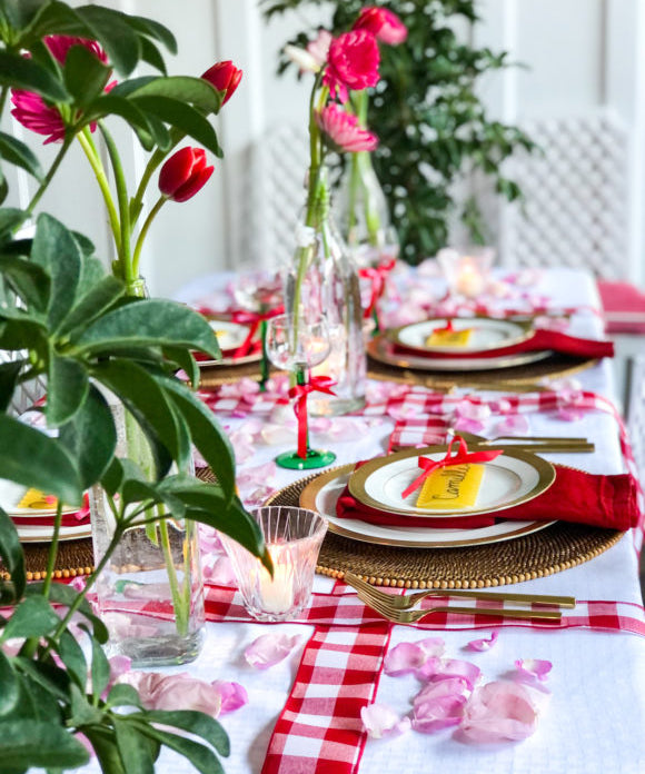 valentines day table setting italian