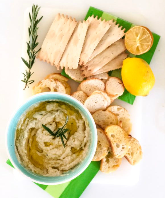 lemon white bean dip with rosemary