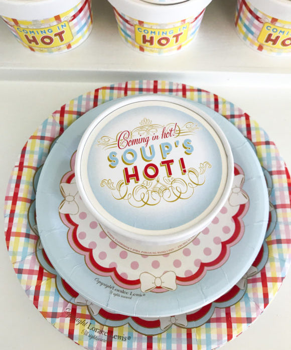 supper club soup containers by loralee lewis