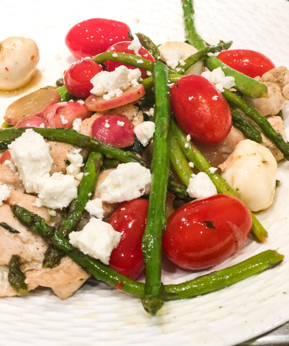 quick mediterranean chicken and vegetables