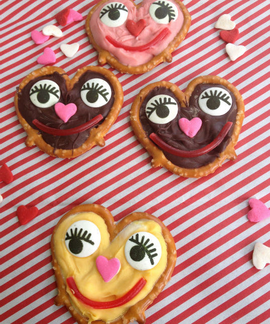 Chocolate Pretzel Valentine Hearts ~ VALENTINE YOU MELT MY HEART