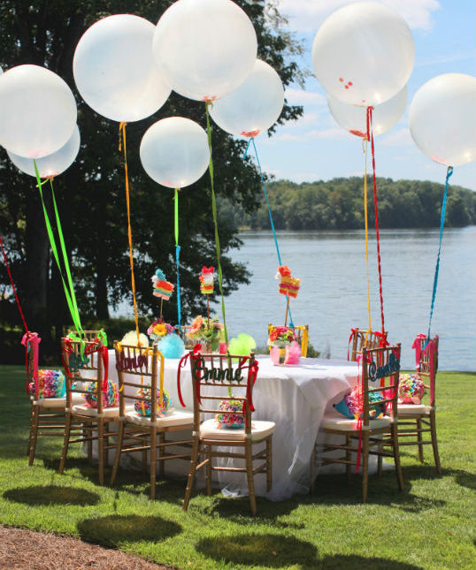 outdoor mexican fiesta table for birthday party