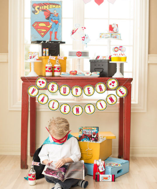 SUPERHERO VALENTINE AND BIRTHDAY PARTY IDEAS