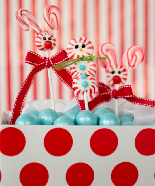 {DIY} CANDY CANE LOLLIPOPS