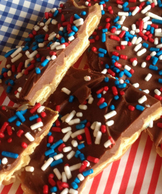 QUICK CRACKER CANDY FOR A CROWD- Recipe