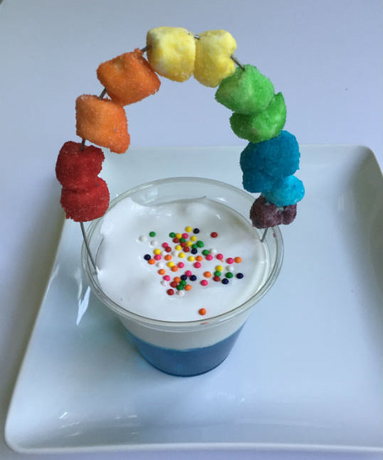 Jell-O Rain, Marshmallow Fluff Clouds, and Marshmallow Rainbows~ Birthday Party Ideas