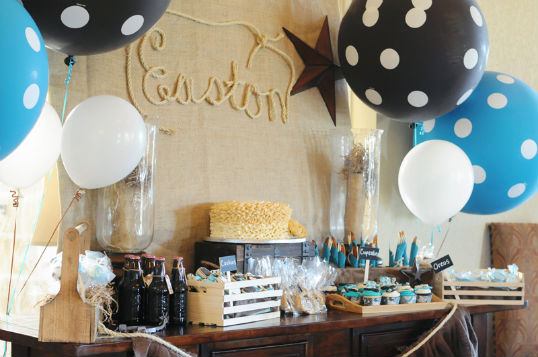 TURQUOISE WESTERN BABY SHOWER