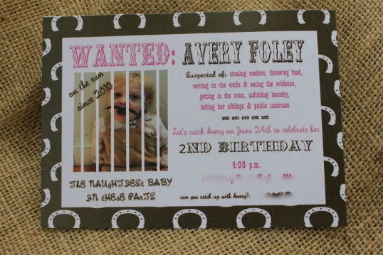 WANTED! WILD WEST PARTY