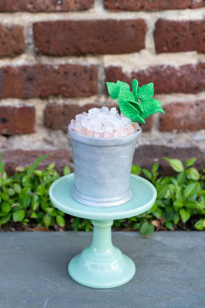 Kentucky Derby Party cake mint julep sculpted cake by For Heaven Bakes Julie McAllister