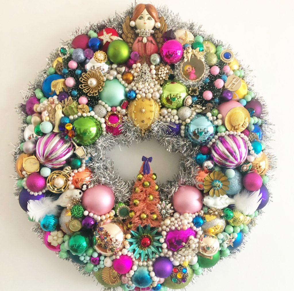 vintage jewelry wreath by parker kennedy living