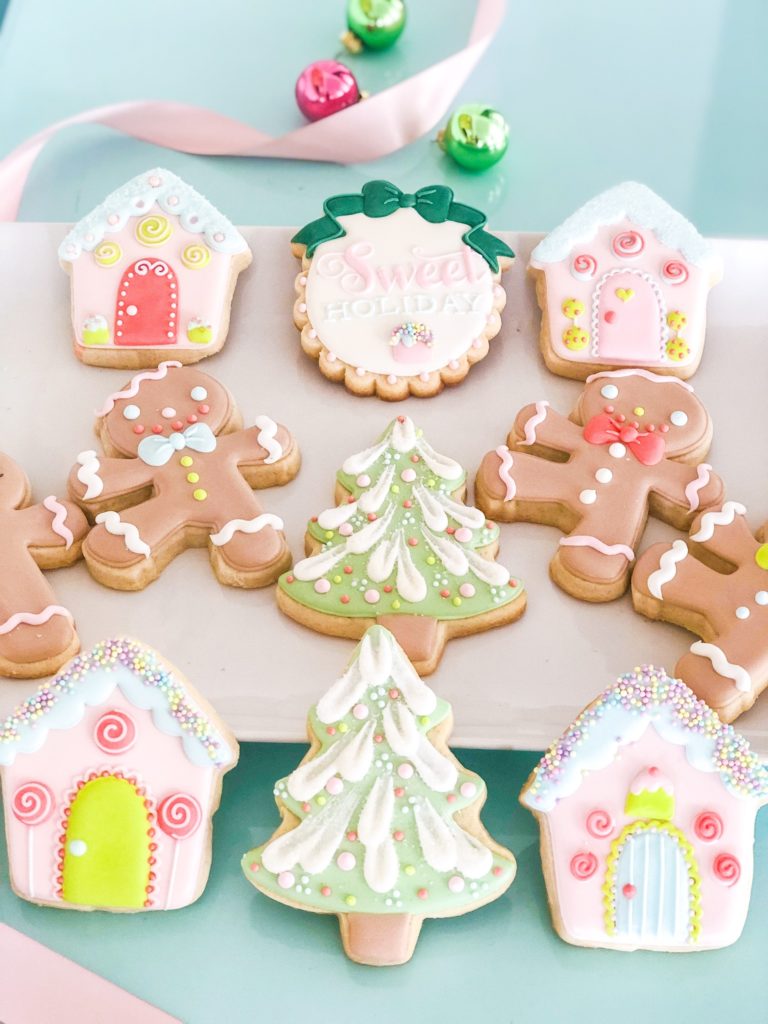 gingerbread decorated sugar cookies