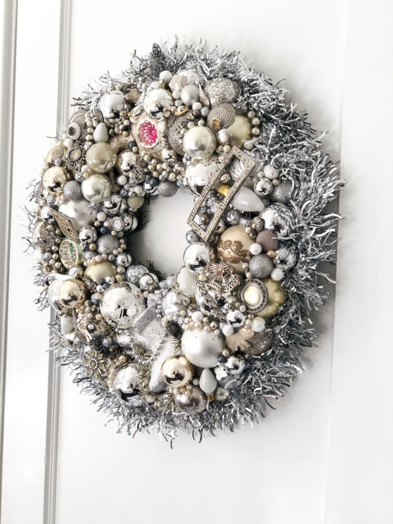 silver vintage jewelry wreath by lance jackson of parker kennedy living
