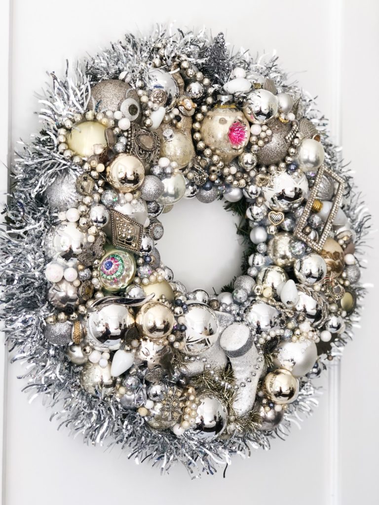 silver vintage jewelry wreath by lance jackson