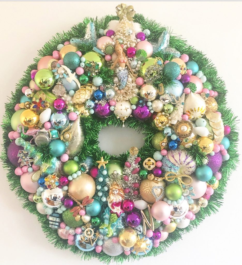 mermaid under the sea vintage jewelry wreath by parker kennedy living