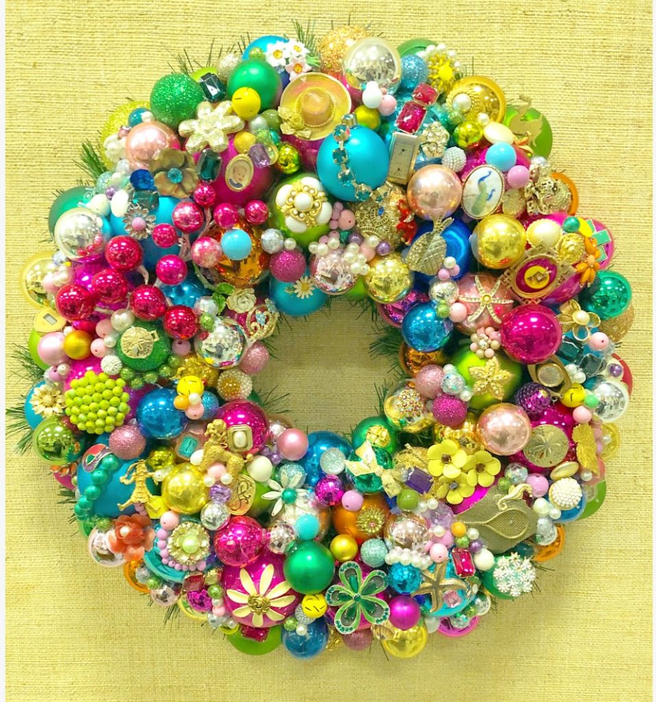 vintage jewelry wreath lilly pulitzer lime green parker kennedy living