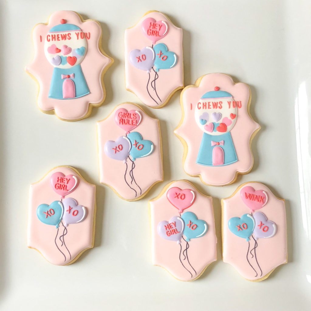 supper club cookies conversation hearts candy galentines day