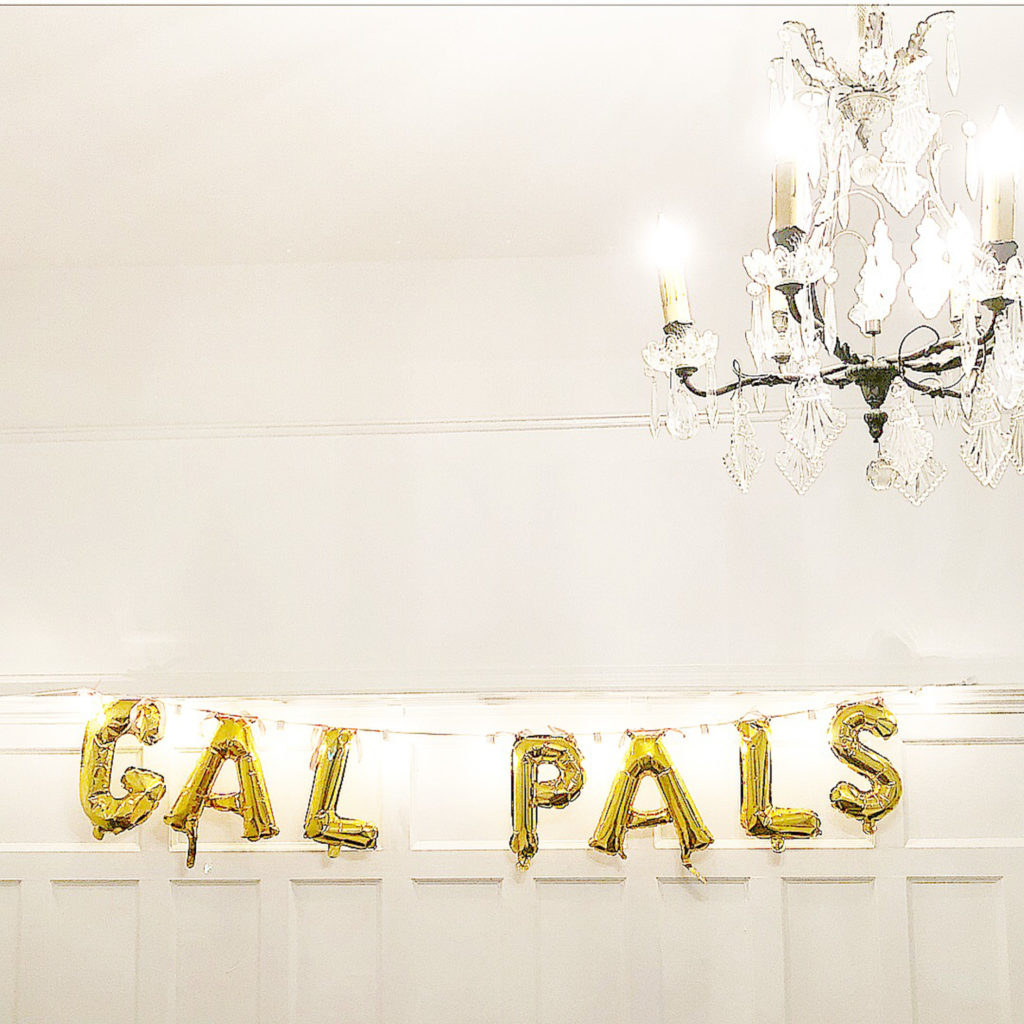 supper club galentines day gal pal balloon letters