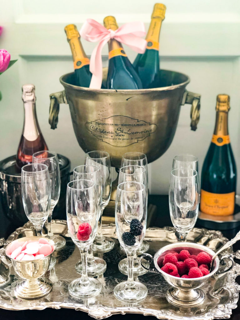 champagne brunch large brass trophy cup ice bucket