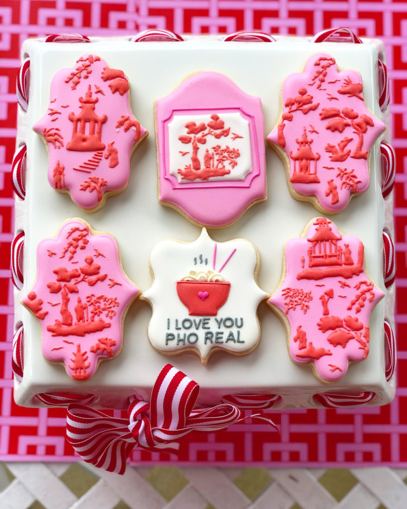 supper club love you pho real galentines day cookies