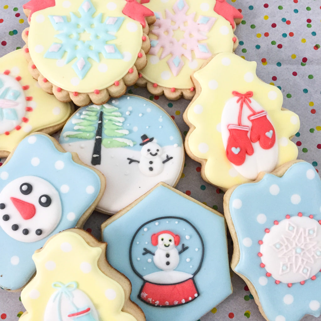 supper club winter theme for teens decorated cookies