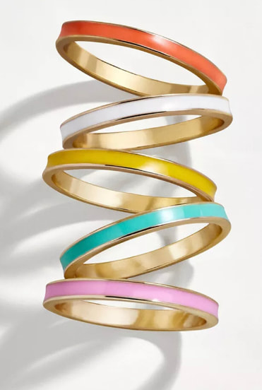 colored stacked rings