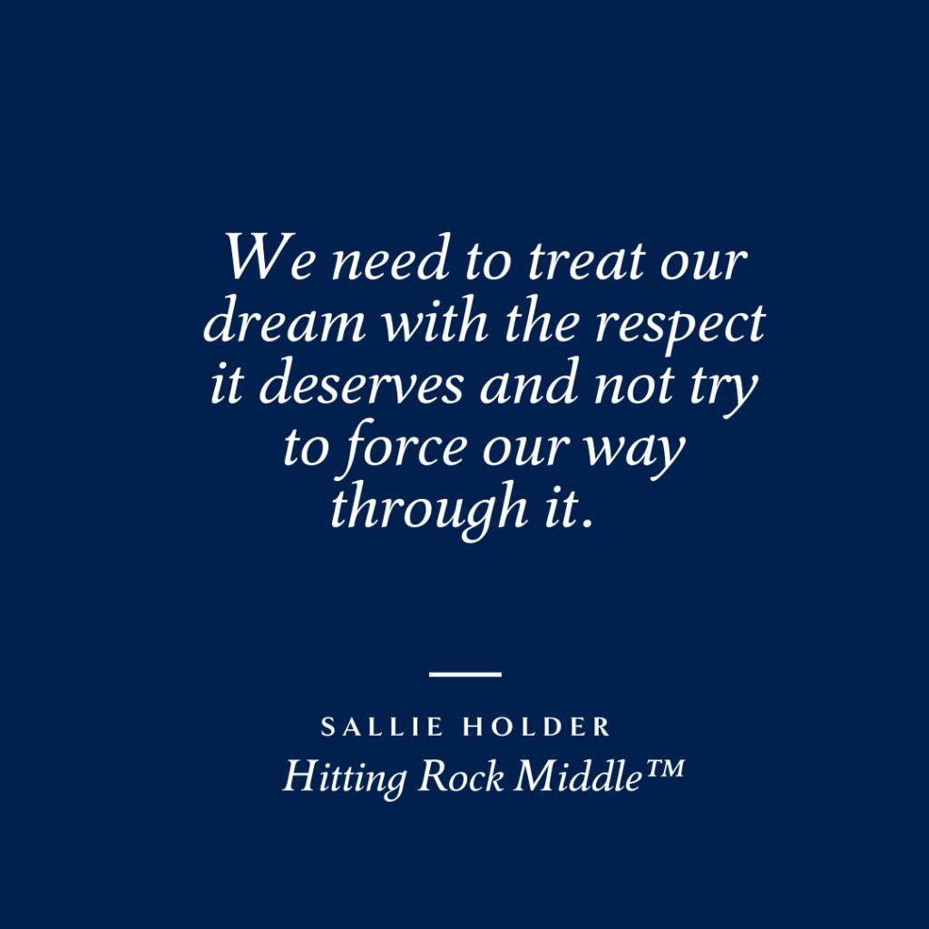 sallie holder hitting rock middle author podcast quotes