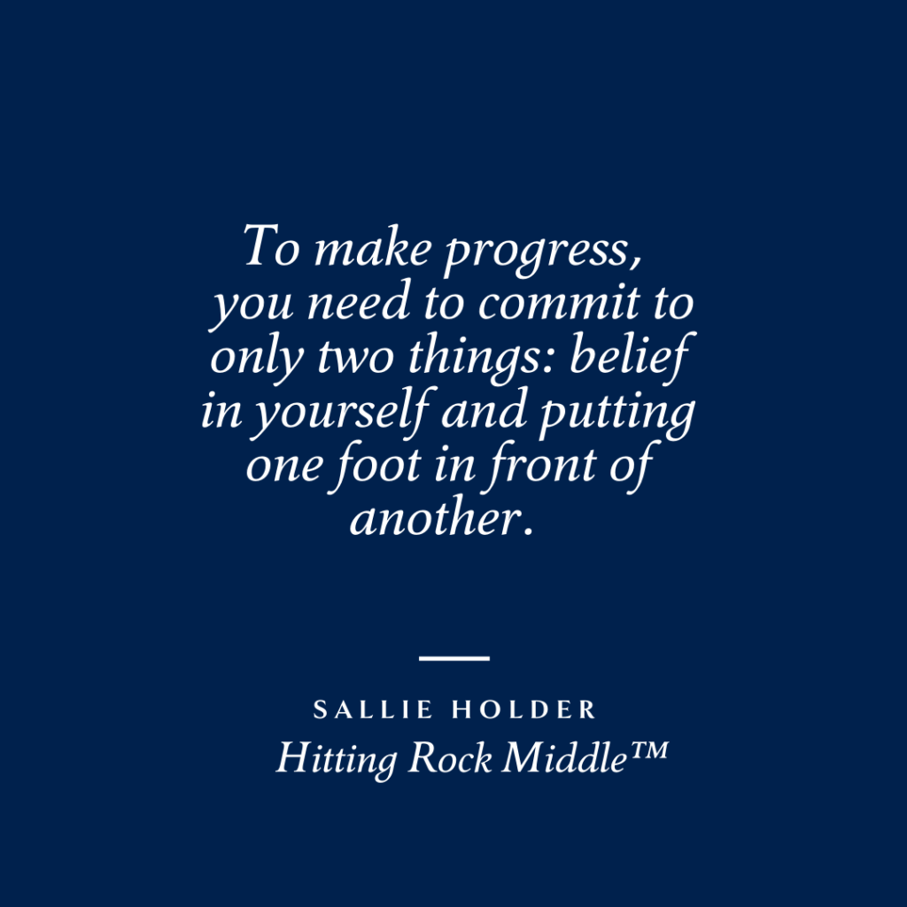 sallie holder author hitting rock middle believe in yourself