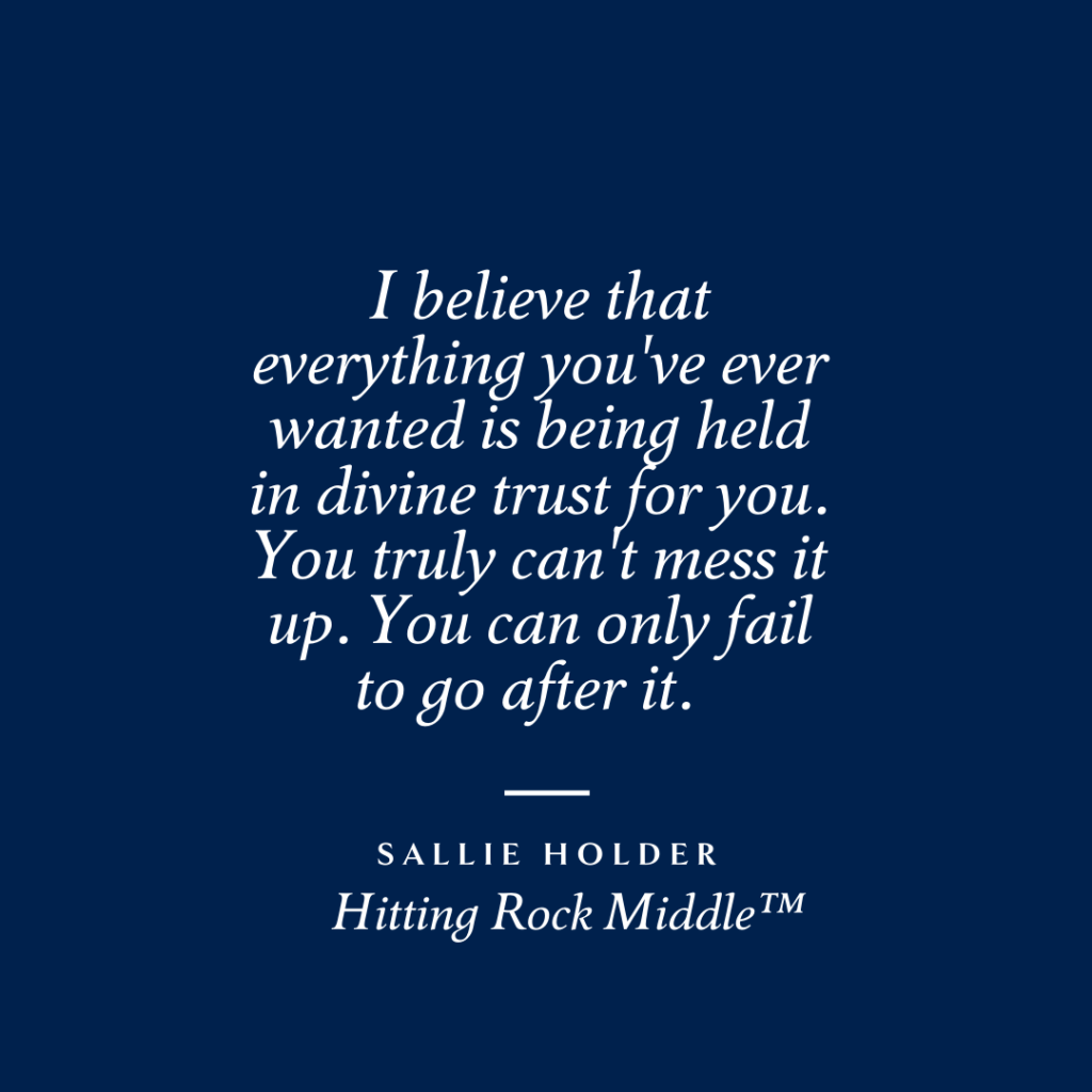 sallie holder hitting rock middle author quote divine trust