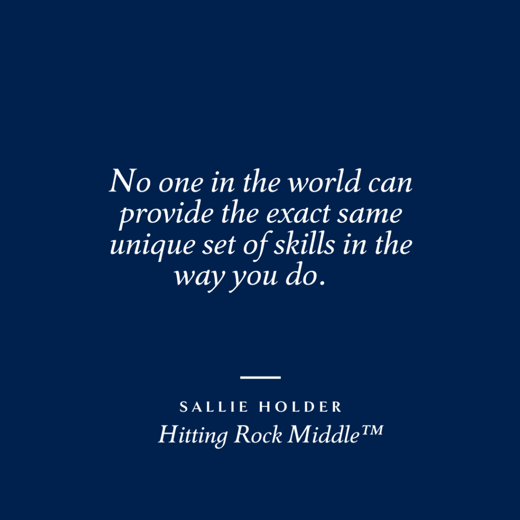 sallie holder hitting rock middle author unique skills favorite quote