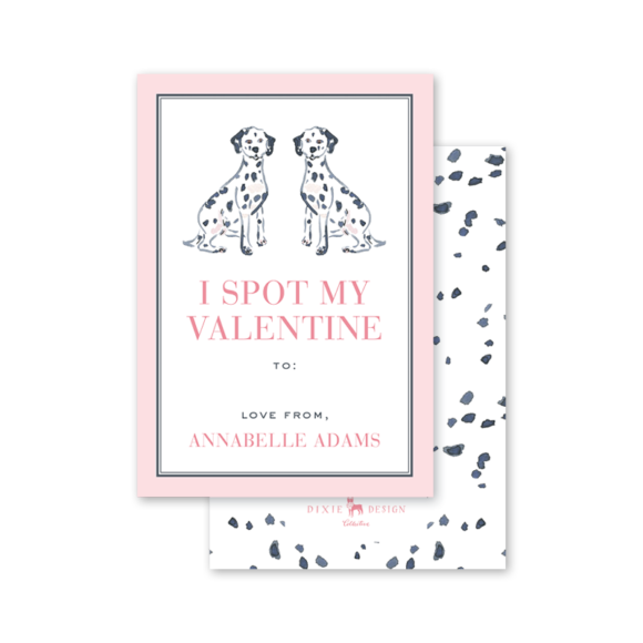 dixie designs dalmatian valentines day card