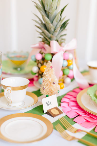 place setting with kit place card