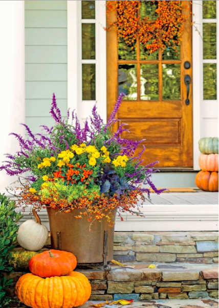 front porch fall entrance