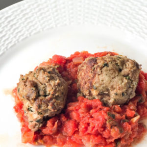 marinara sauce with homemade italian meatballs