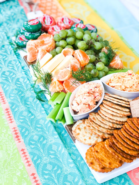 st patricks day cheese board orange and green