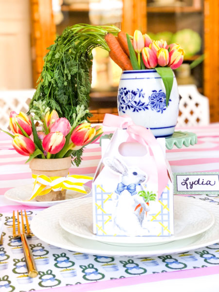 easter table setting with wh hostess products